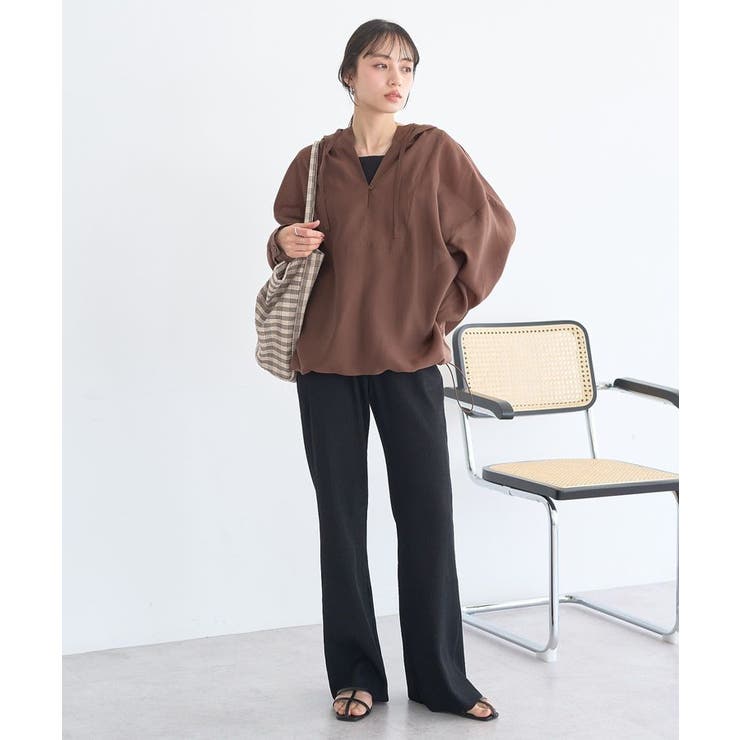 セルフカットリブフレアパンツ | earth music&ecology  | 詳細画像5 