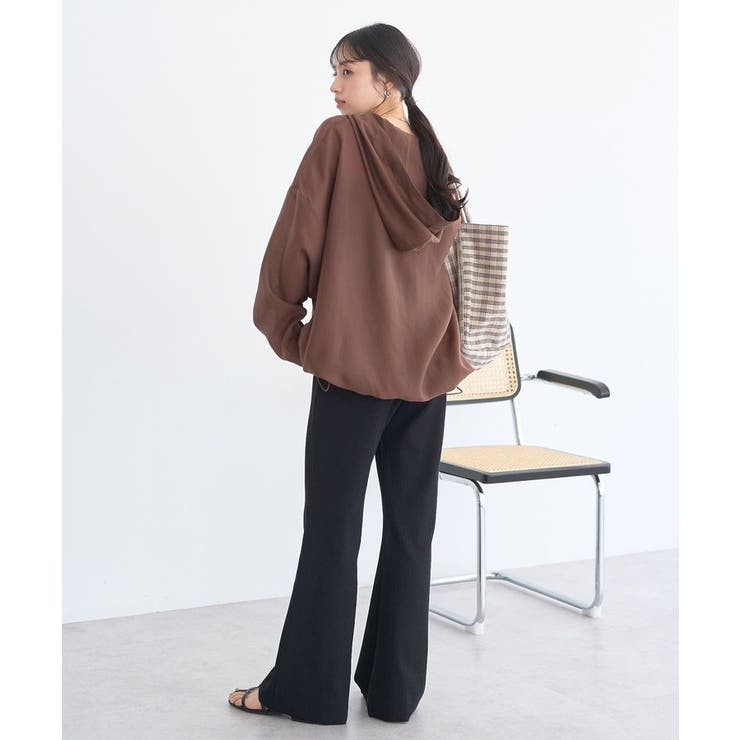 セルフカットリブフレアパンツ | earth music&ecology  | 詳細画像7 