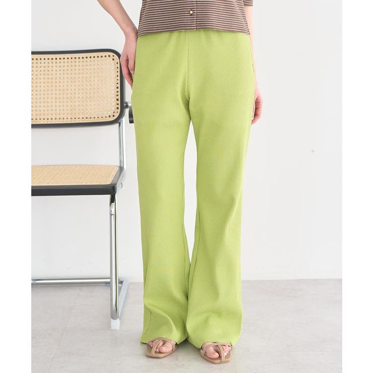 セルフカットリブフレアパンツ | earth music&ecology  | 詳細画像8 