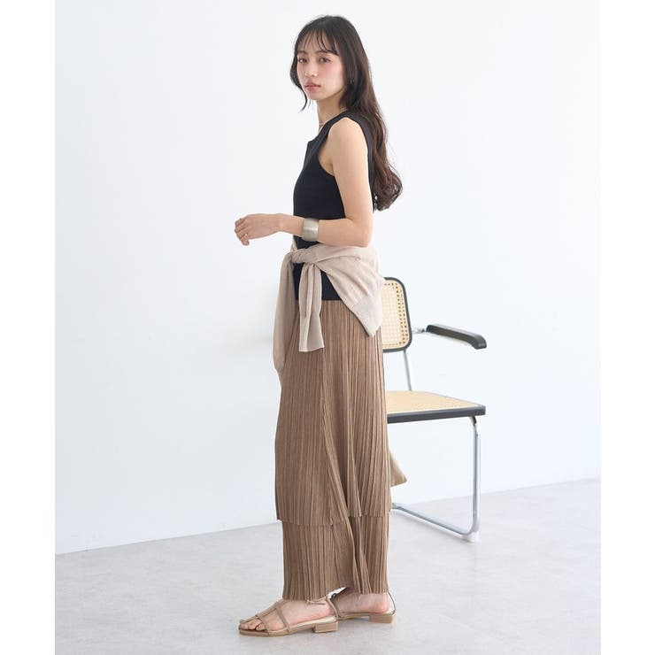 プリーツレイヤードライクスカート | earth music&ecology  | 詳細画像12 