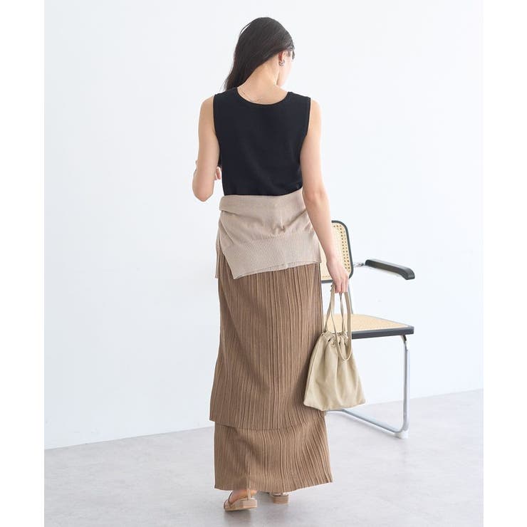 プリーツレイヤードライクスカート | earth music&ecology  | 詳細画像13 