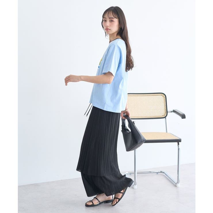 プリーツレイヤードライクスカート | earth music&ecology  | 詳細画像7 