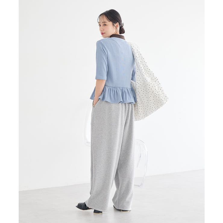 ダブル衿ペプラムプルオーバー | earth music&ecology  | 詳細画像6 