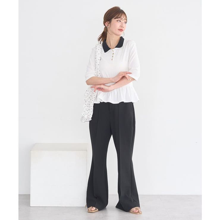 ダブル衿ペプラムプルオーバー | earth music&ecology  | 詳細画像17 