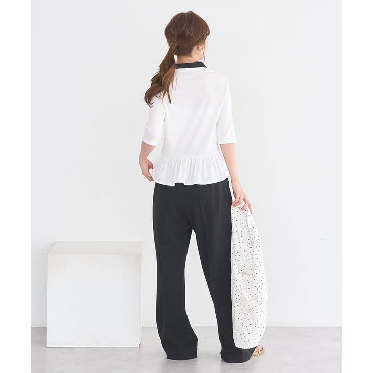 ダブル衿ペプラムプルオーバー | earth music&ecology  | 詳細画像19 