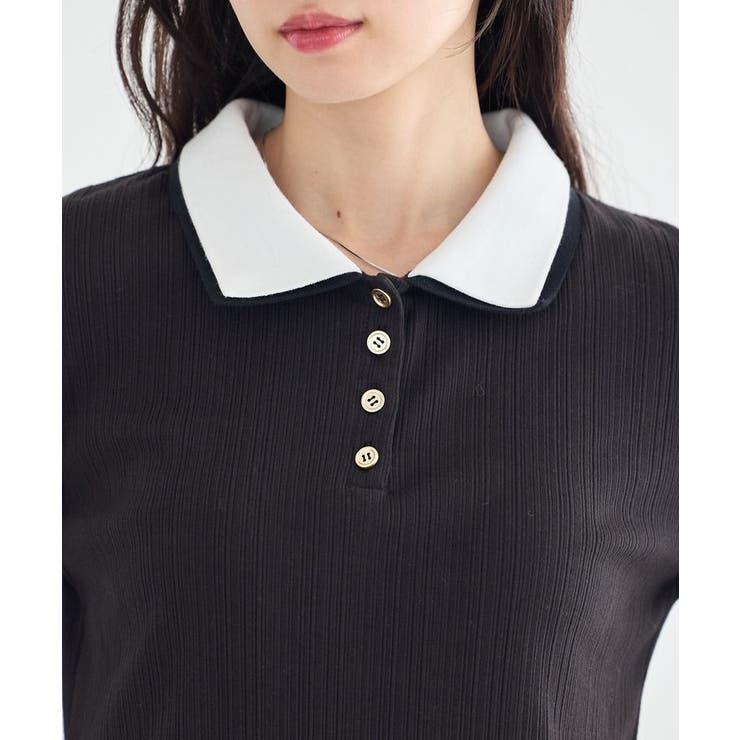 ダブル衿ペプラムプルオーバー | earth music&ecology  | 詳細画像20 