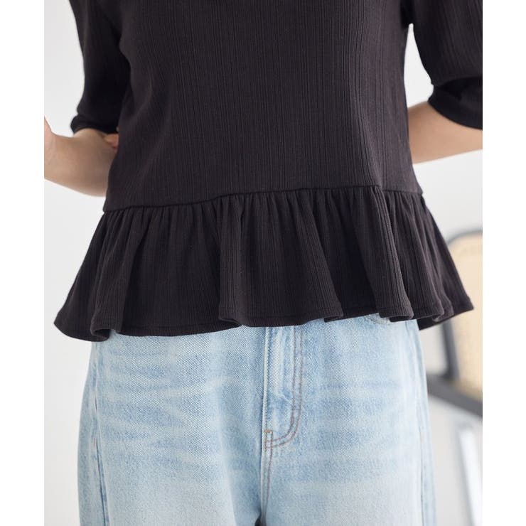 ダブル衿ペプラムプルオーバー | earth music&ecology  | 詳細画像21 