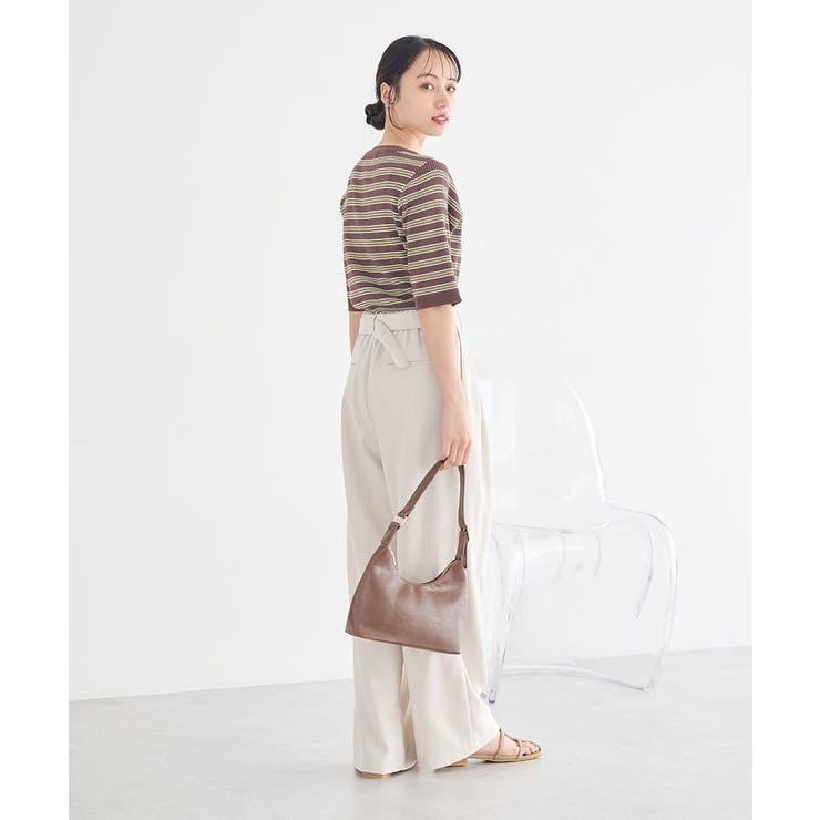 ヘンリーネック半袖ニットプルオーバー | earth music&ecology  | 詳細画像13 