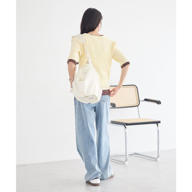 ヘンリーネック半袖ニットプルオーバー | earth music&ecology  | 詳細画像18 