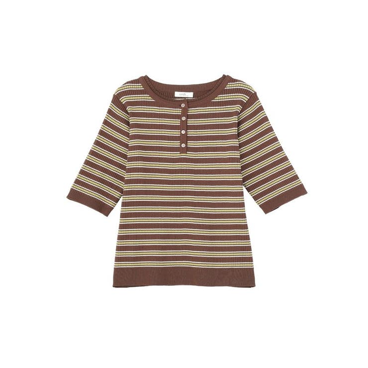 ヘンリーネック半袖ニットプルオーバー | earth music&ecology  | 詳細画像41 