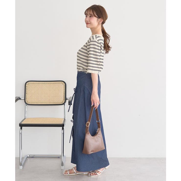 ヘンリーネック半袖ニットプルオーバー | earth music&ecology  | 詳細画像21 