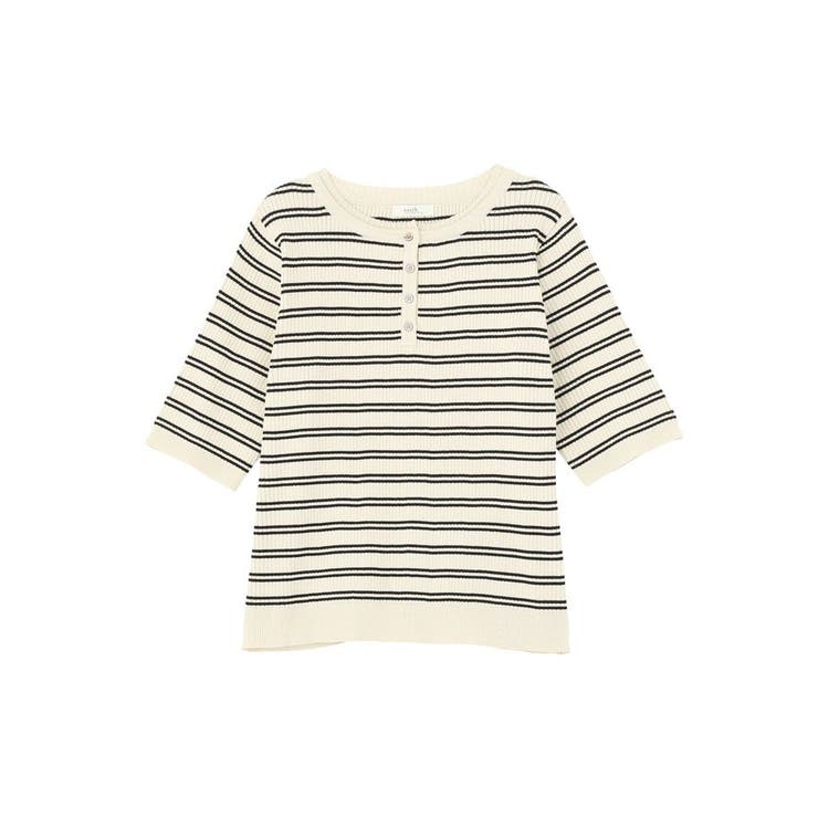 ヘンリーネック半袖ニットプルオーバー | earth music&ecology  | 詳細画像42 