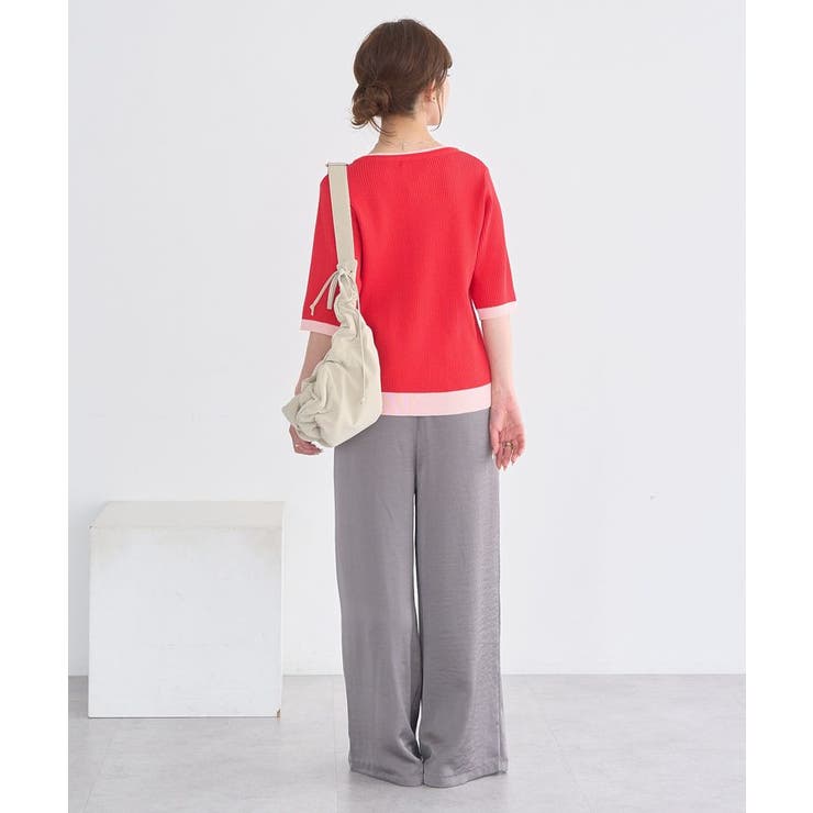 ヘンリーネック半袖ニットプルオーバー | earth music&ecology  | 詳細画像26 