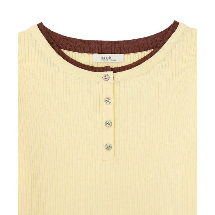 ヘンリーネック半袖ニットプルオーバー | earth music&ecology  | 詳細画像32 