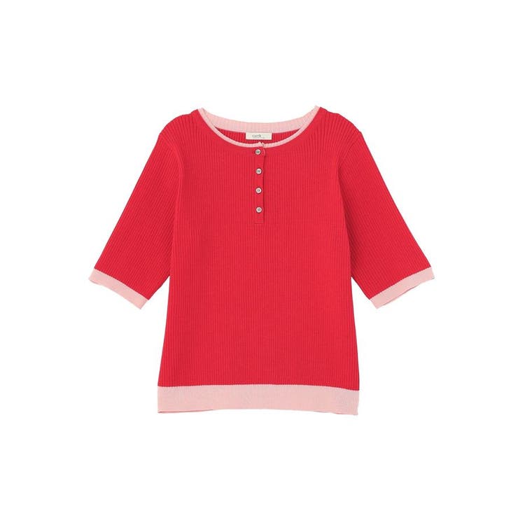 ヘンリーネック半袖ニットプルオーバー | earth music&ecology  | 詳細画像38 