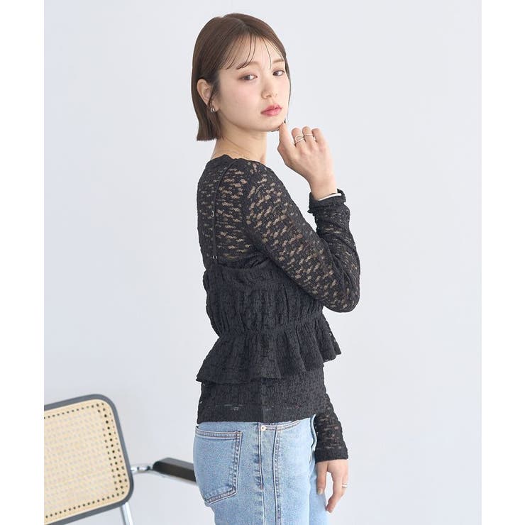 SET2点カットレースプルオーバー＋ビスチェ | earth music&ecology  | 詳細画像3 