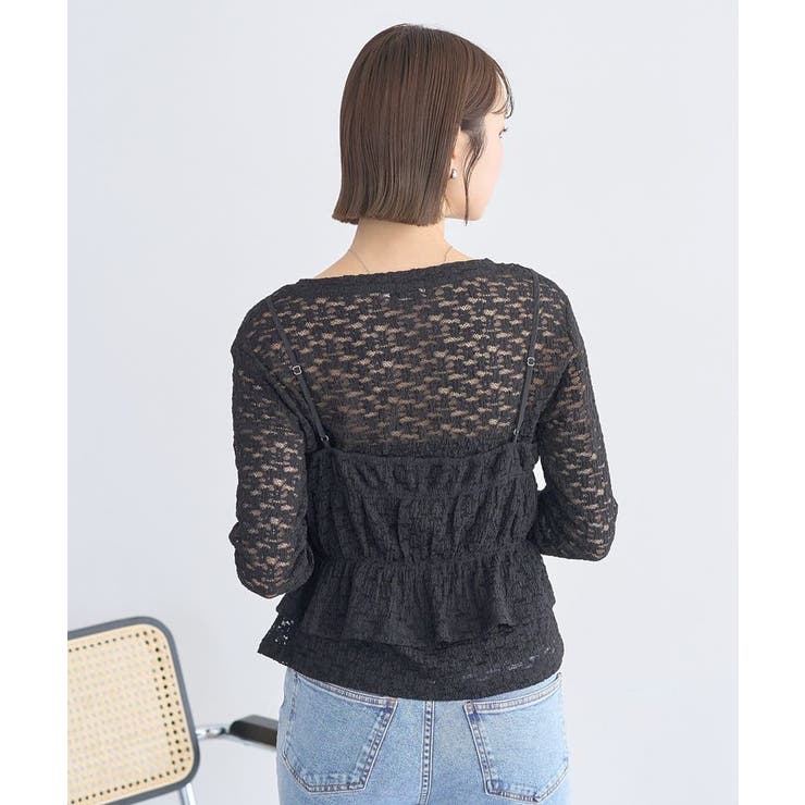 SET2点カットレースプルオーバー＋ビスチェ | earth music&ecology  | 詳細画像4 