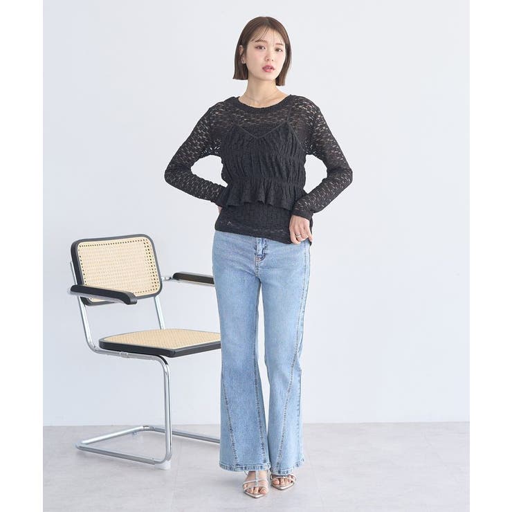 SET2点カットレースプルオーバー＋ビスチェ | earth music&ecology  | 詳細画像5 