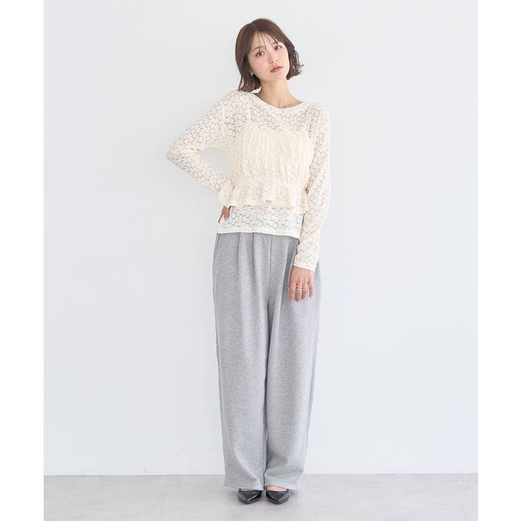 SET2点カットレースプルオーバー＋ビスチェ | earth music&ecology  | 詳細画像14 