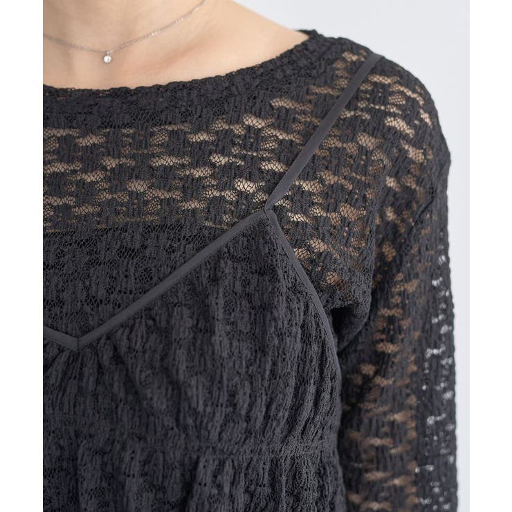 SET2点カットレースプルオーバー＋ビスチェ | earth music&ecology  | 詳細画像18 