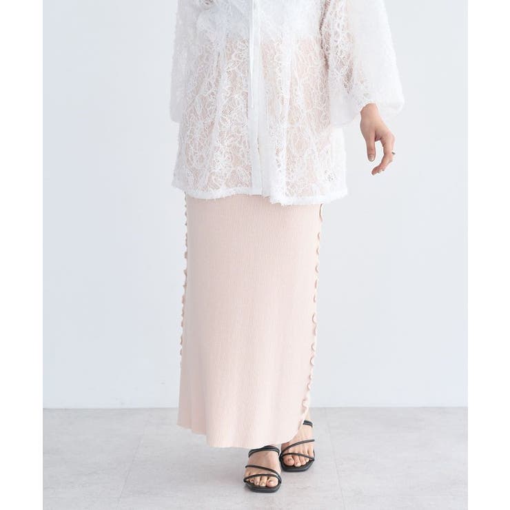 サイドメローリブニットスカート | earth music&ecology  | 詳細画像2 