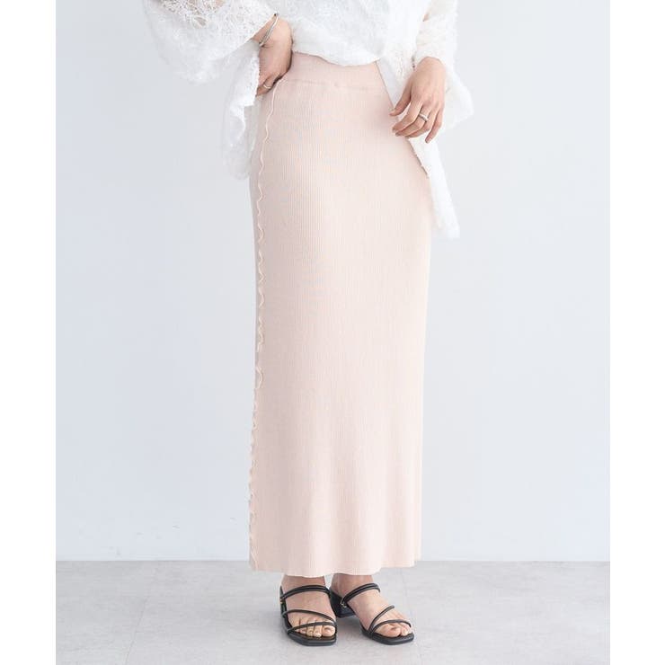 サイドメローリブニットスカート | earth music&ecology  | 詳細画像3 