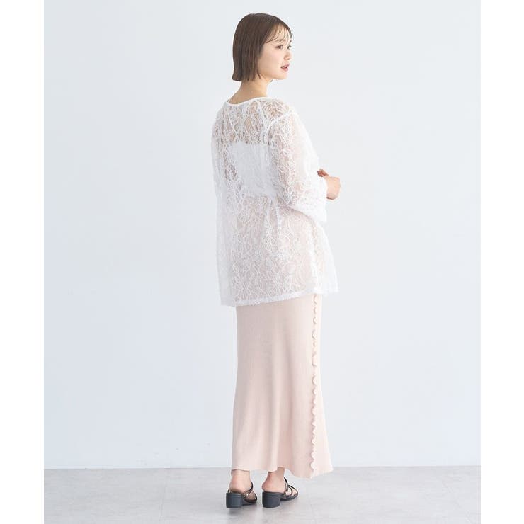 サイドメローリブニットスカート | earth music&ecology  | 詳細画像6 