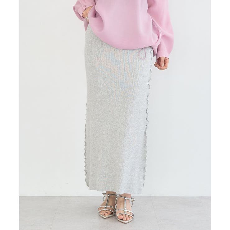 サイドメローリブニットスカート | earth music&ecology  | 詳細画像7 