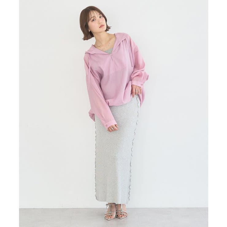 サイドメローリブニットスカート | earth music&ecology  | 詳細画像9 