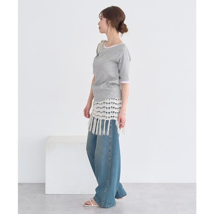 レイヤードライクバイカラープルオーバー | earth music&ecology  | 詳細画像17 