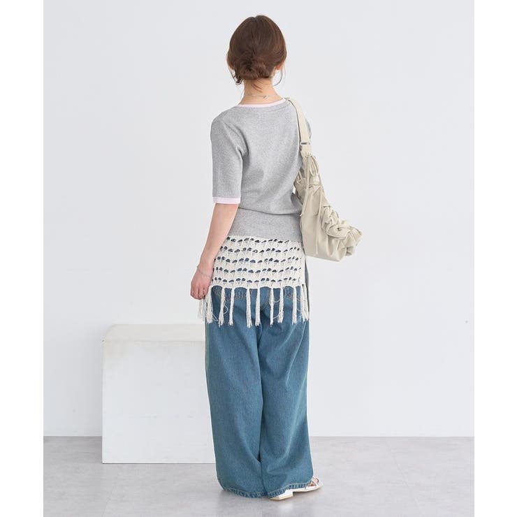 レイヤードライクバイカラープルオーバー | earth music&ecology  | 詳細画像18 