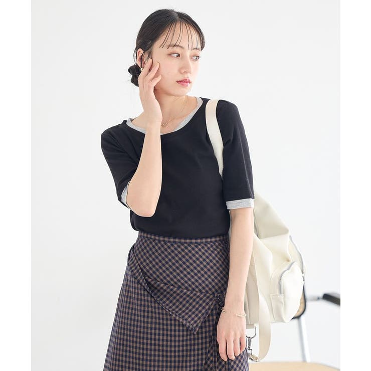 レイヤードライクバイカラープルオーバー | earth music&ecology  | 詳細画像19 