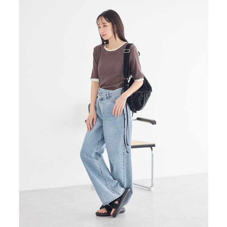 レイヤードライクバイカラープルオーバー | earth music&ecology  | 詳細画像8 