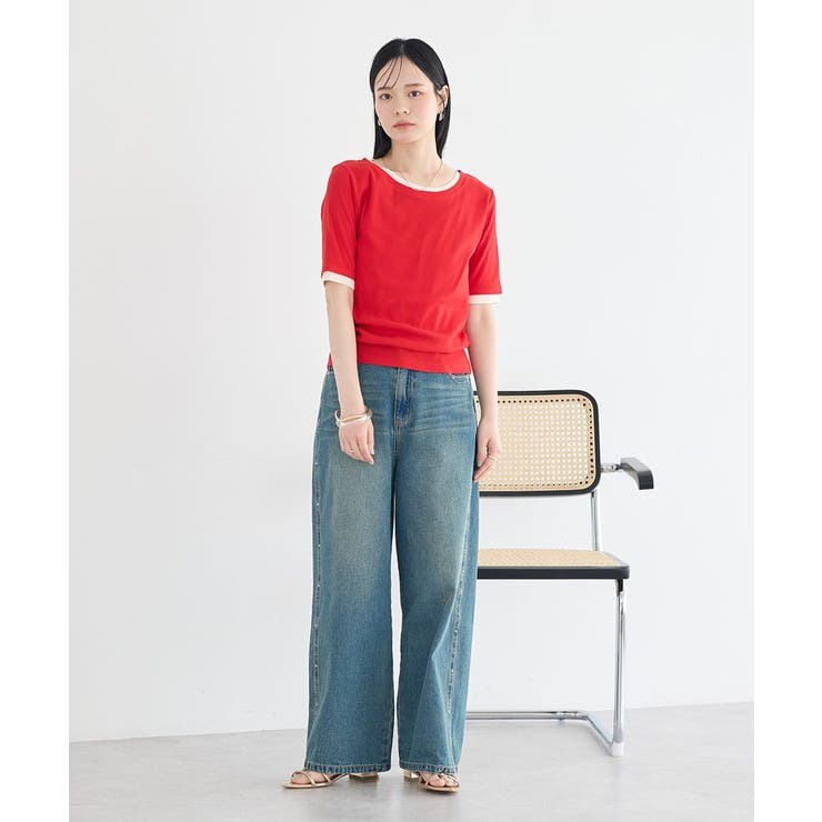 レイヤードライクバイカラープルオーバー | earth music&ecology  | 詳細画像25 