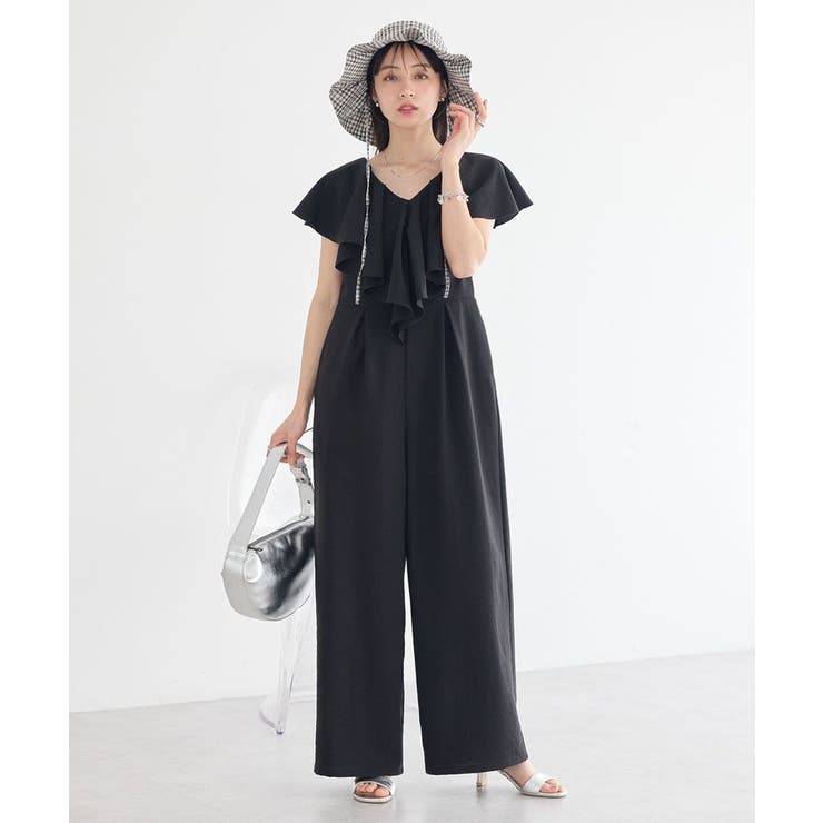 ブラック | ラッフルサロペット | earth music&ecology 