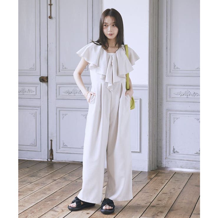 エクリュ | ラッフルサロペット | earth music&ecology 