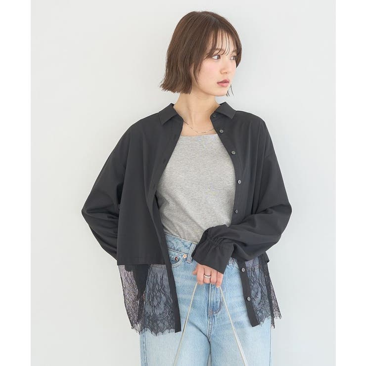 適ON レースヘムシャツ | earth music&ecology  | 詳細画像13 