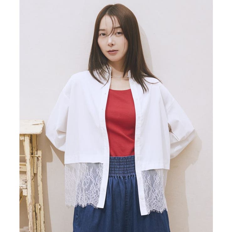 適ON レースヘムシャツ | earth music&ecology  | 詳細画像2 