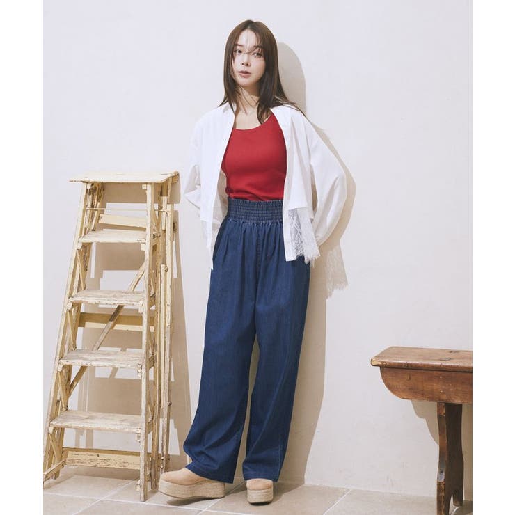 適ON レースヘムシャツ | earth music&ecology  | 詳細画像4 