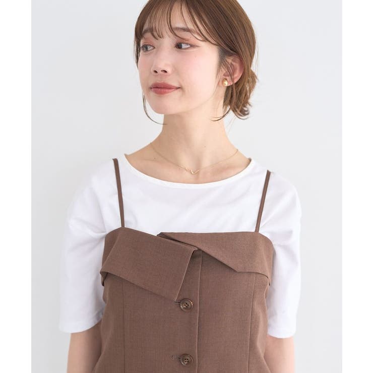 【セットアップ対応】フラップボタンビスチェ | earth music&ecology  | 詳細画像13 