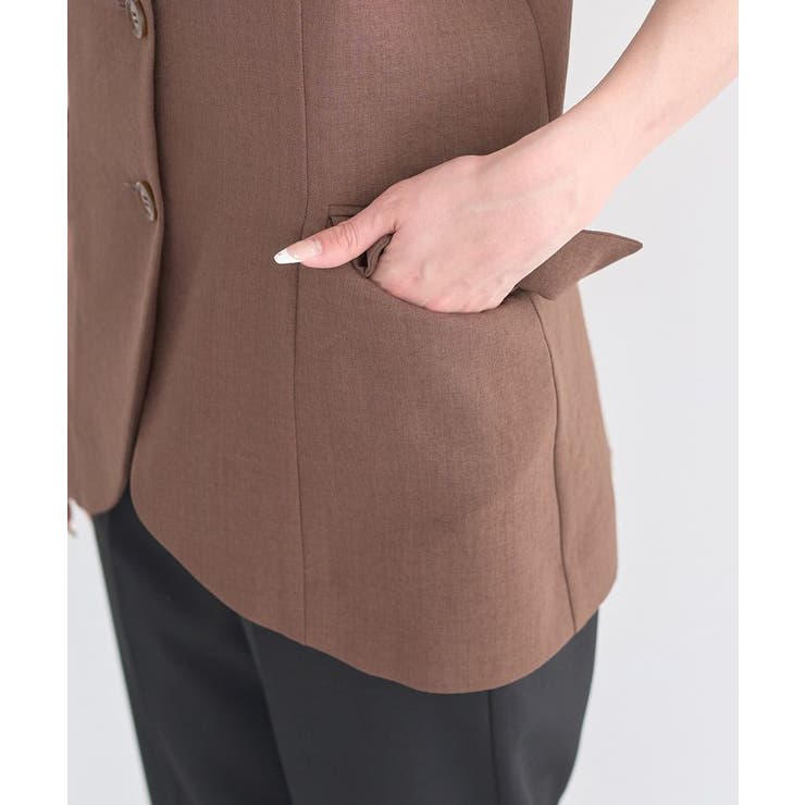 【セットアップ対応】フラップボタンビスチェ | earth music&ecology  | 詳細画像14 