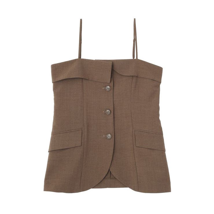 【セットアップ対応】フラップボタンビスチェ | earth music&ecology  | 詳細画像26 