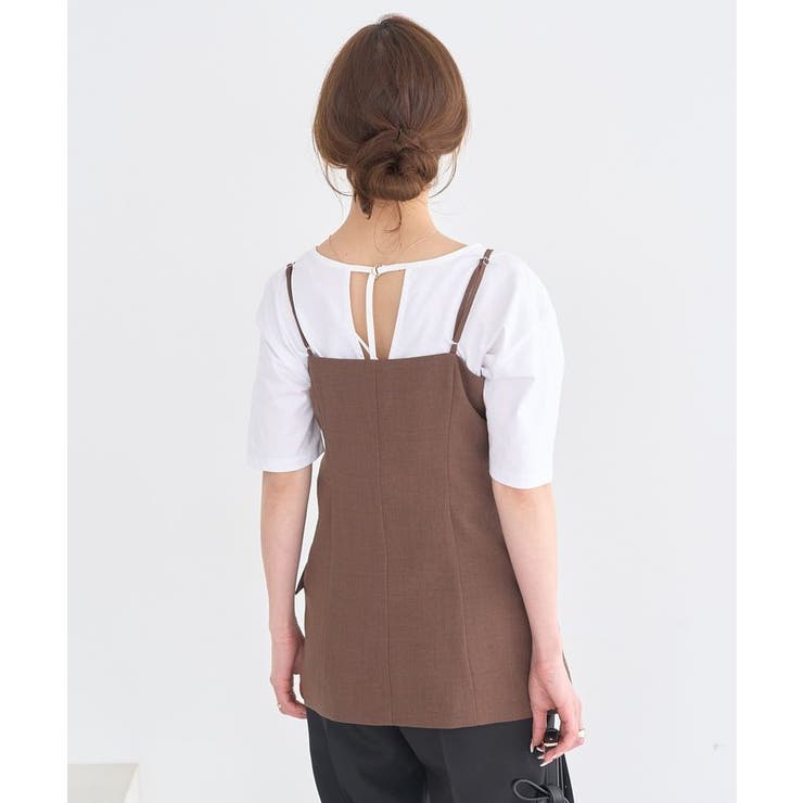 【セットアップ対応】フラップボタンビスチェ | earth music&ecology  | 詳細画像8 