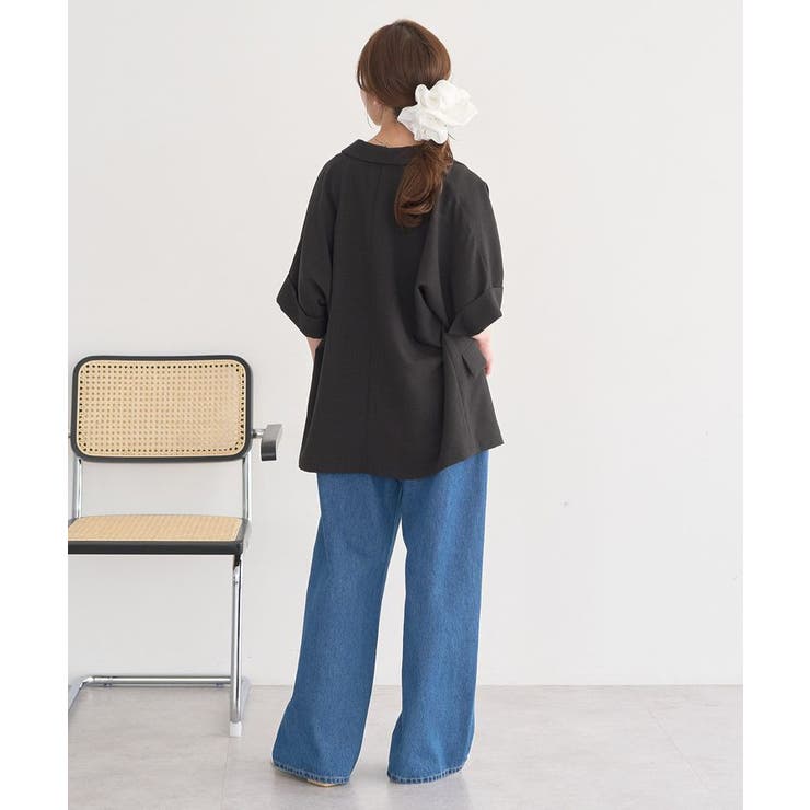 【セットアップ対応】リネンライクダブルジャケット | earth music&ecology  | 詳細画像22 