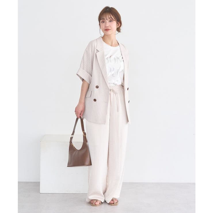 【セットアップ対応】リネンライクダブルジャケット | earth music&ecology  | 詳細画像27 