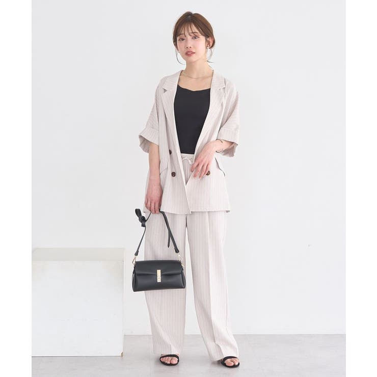 【セットアップ対応】リネンライクダブルジャケット | earth music&ecology  | 詳細画像29 