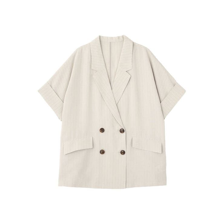 【セットアップ対応】リネンライクダブルジャケット | earth music&ecology  | 詳細画像46 