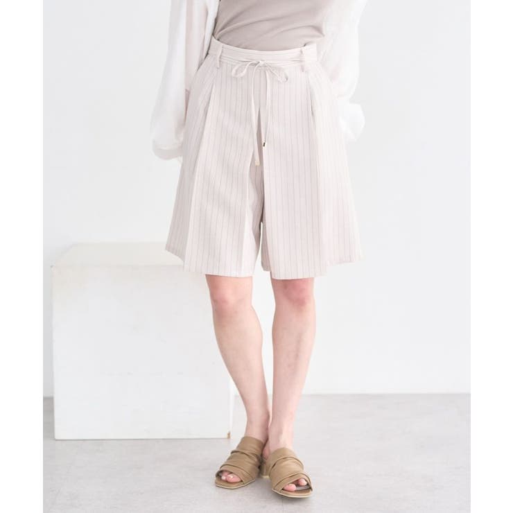 【セットアップ対応】ウエストリボンバミューダパンツ | earth music&ecology  | 詳細画像12 