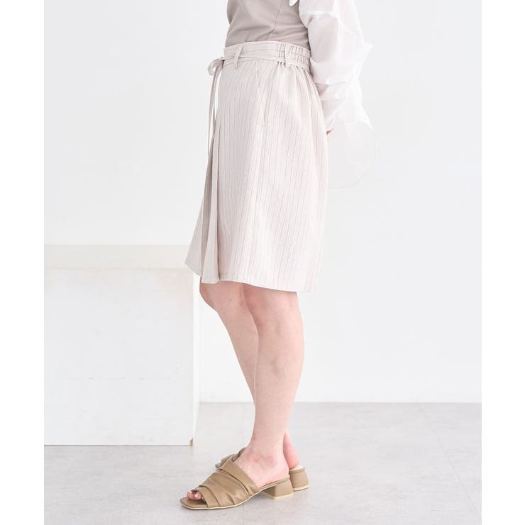 【セットアップ対応】ウエストリボンバミューダパンツ | earth music&ecology  | 詳細画像13 