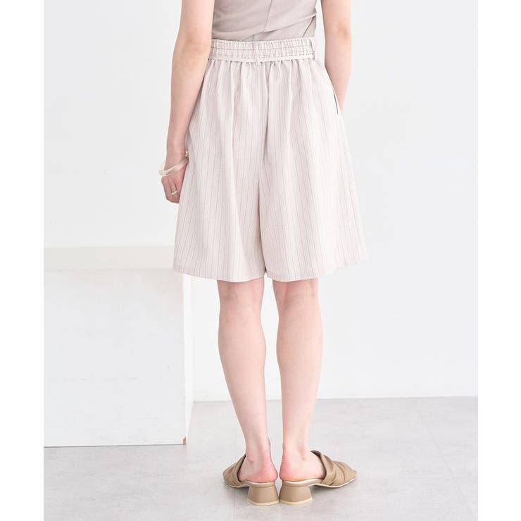 【セットアップ対応】ウエストリボンバミューダパンツ | earth music&ecology  | 詳細画像14 